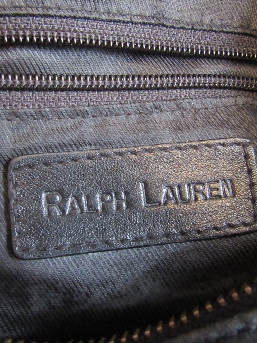 Ralph Lauren Black Leather Shoulder Bag Classic Minimalist Adjustable Strap - Picture 7 of 8